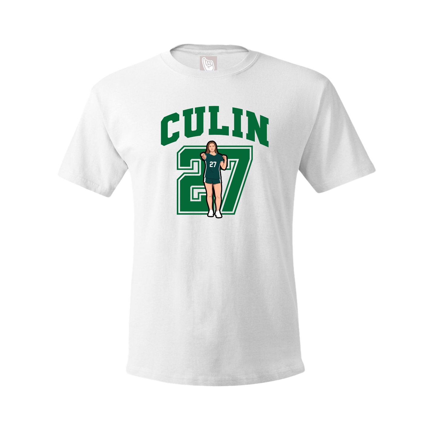 Youth Tee — Number in White