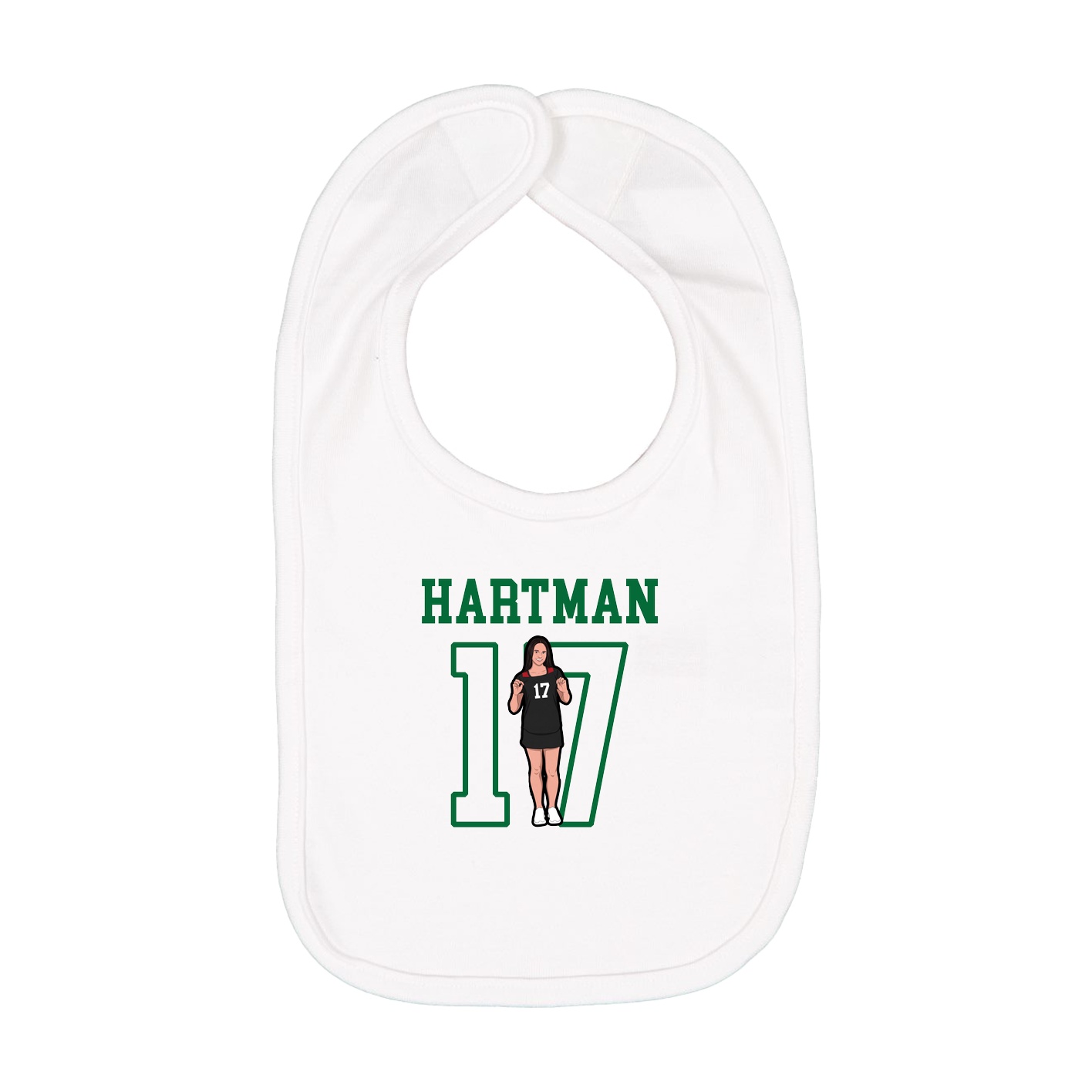 Infant Bib — Shirsey in White