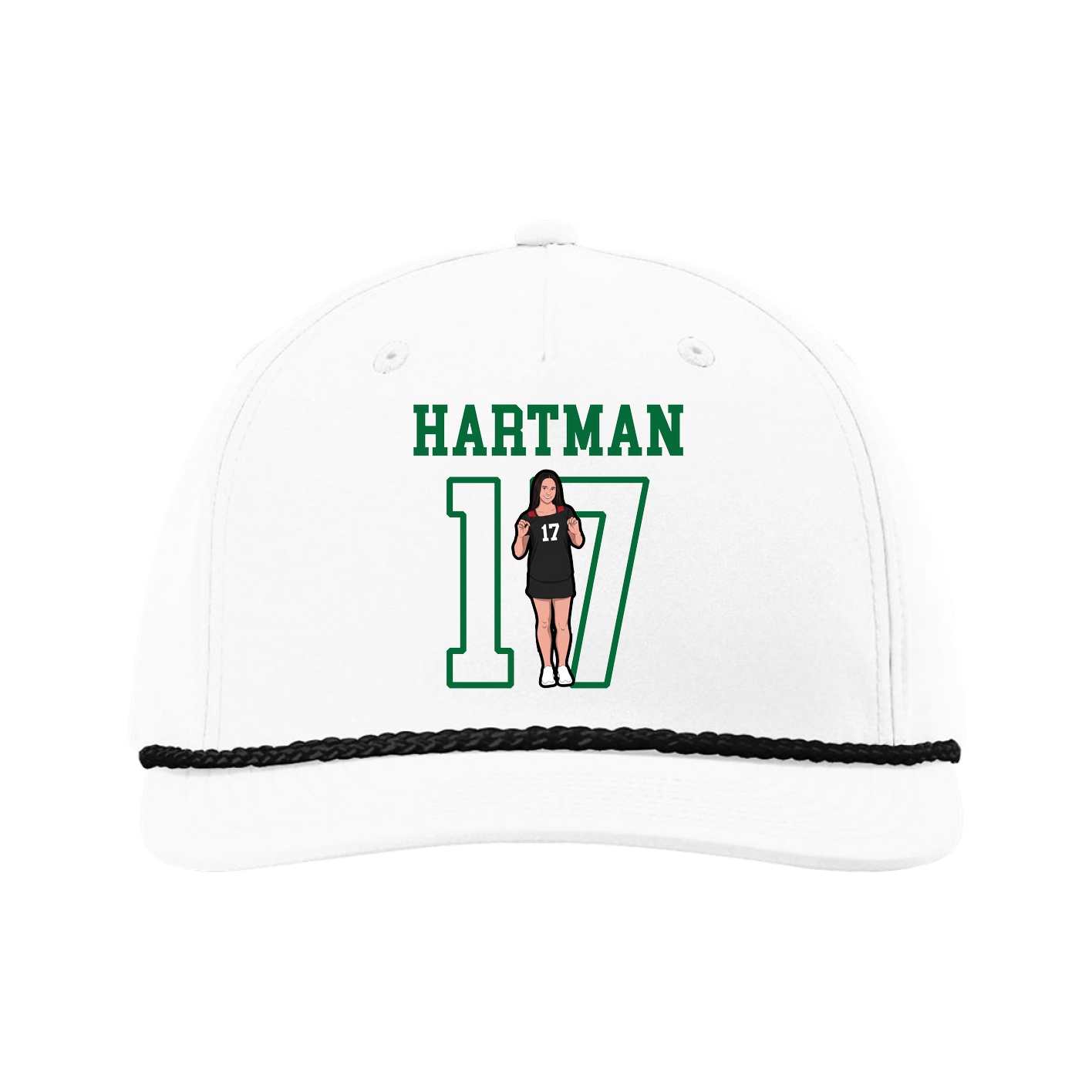 Five-Panel Classic Rope Cap — Shirsey in White