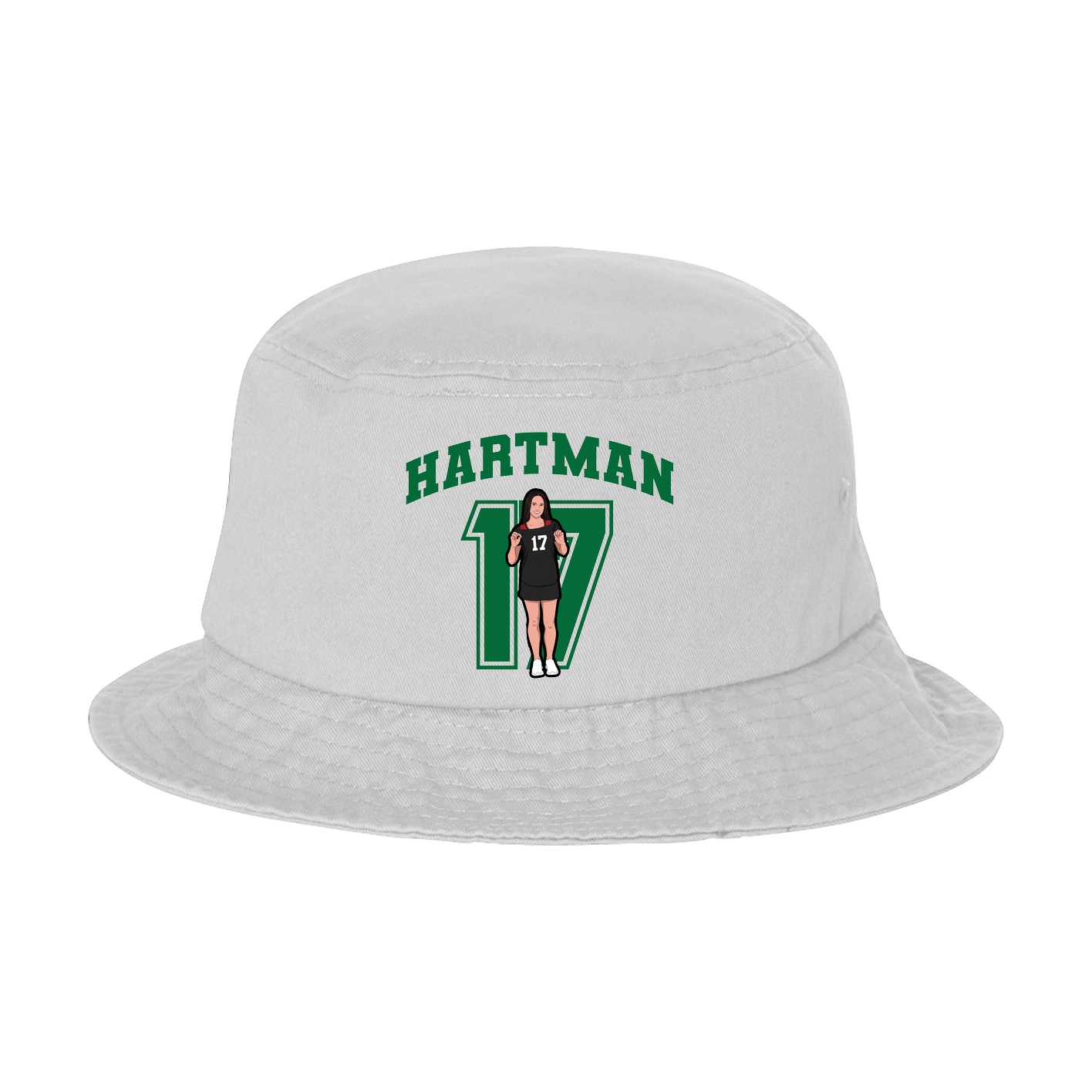 Bucket Cap — Number in White