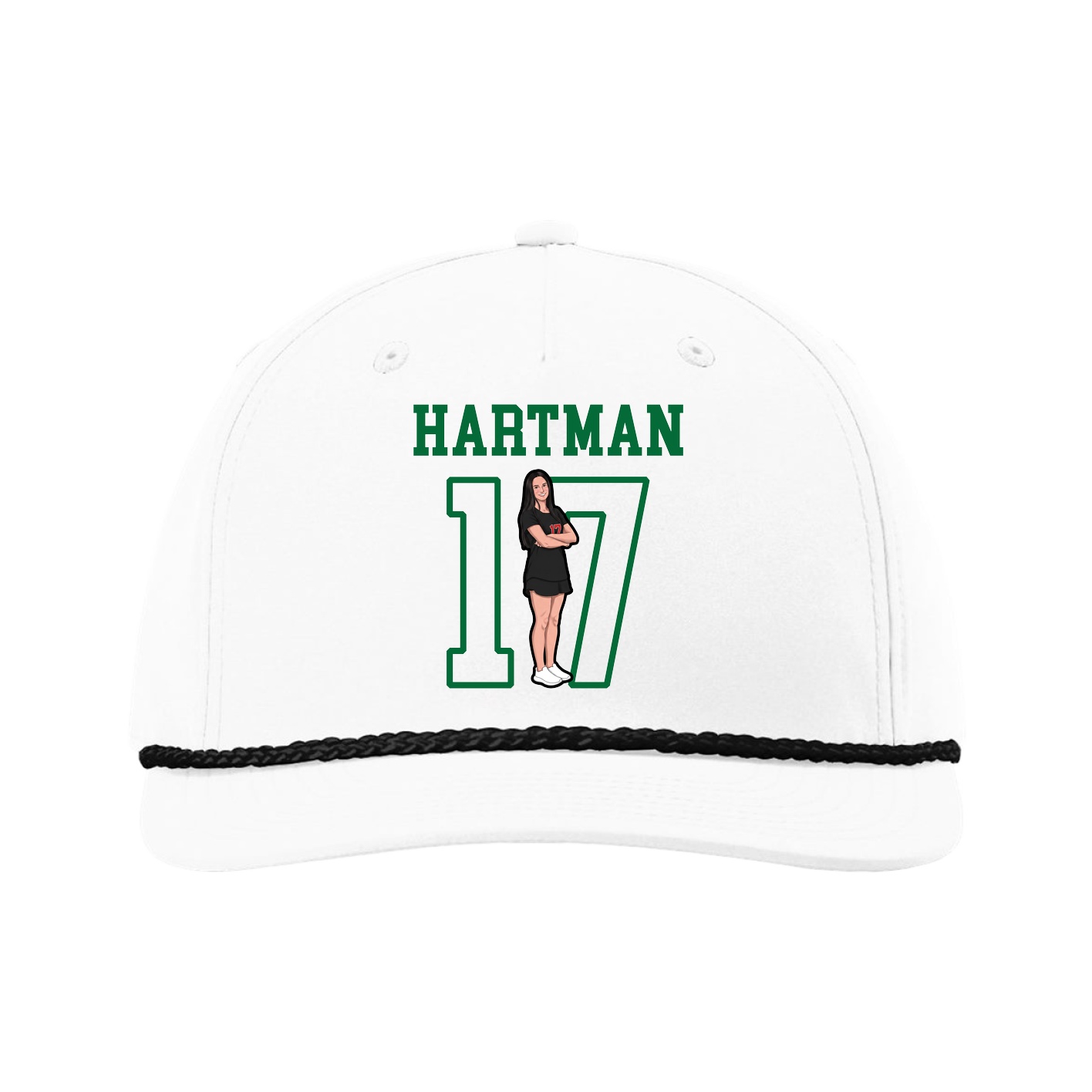 Five-Panel Classic Rope Cap — Shirsey in White