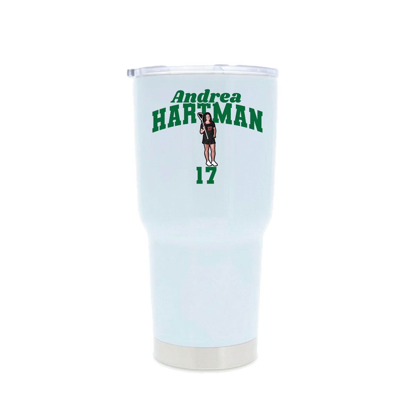 30oz Stainless Steel Tumbler — Signature Arch in White