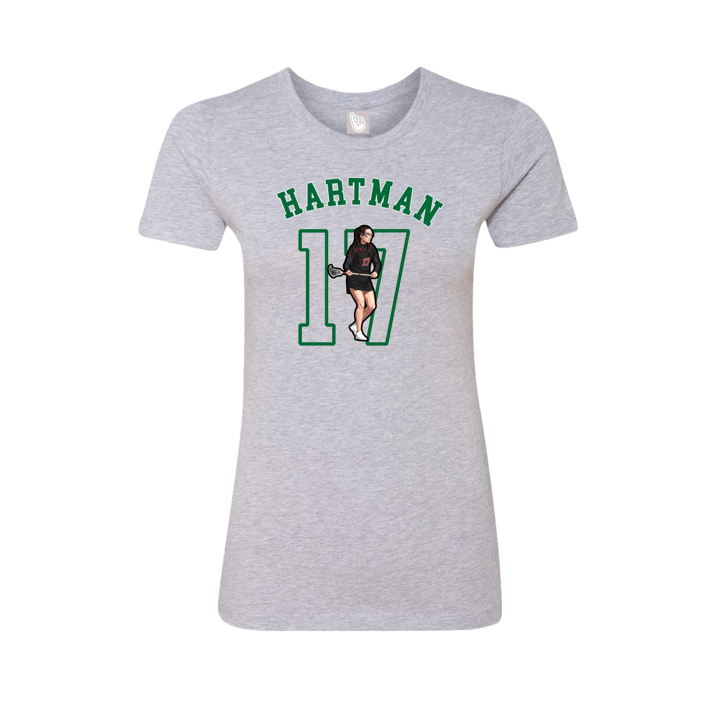 Fitted Women's Tee — Shirsey Arch in Grey