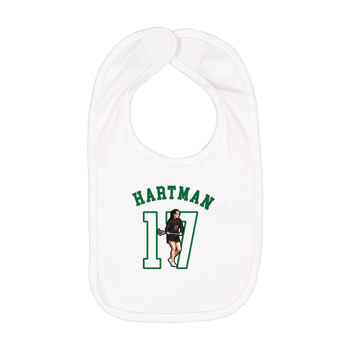 Infant Bib — Shirsey Arch in White