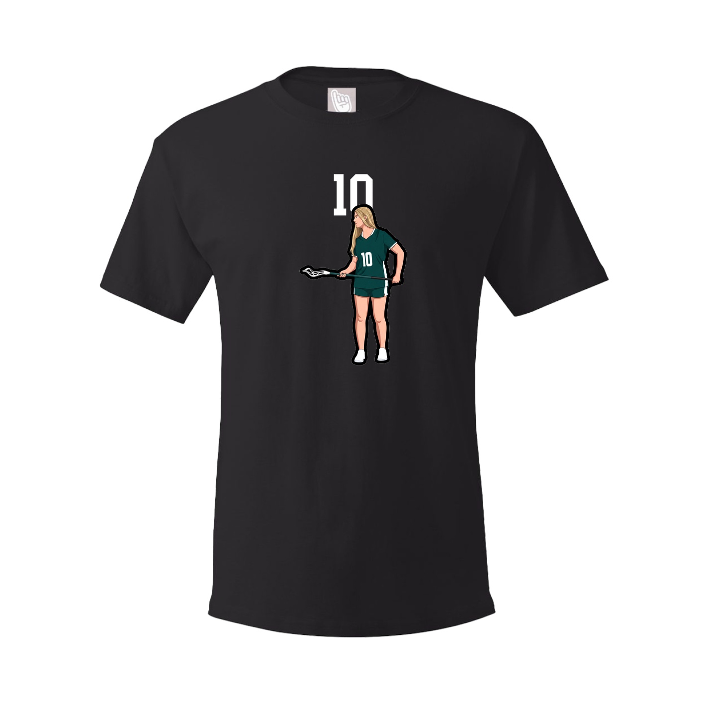 Youth Tee — Number Top in Black
