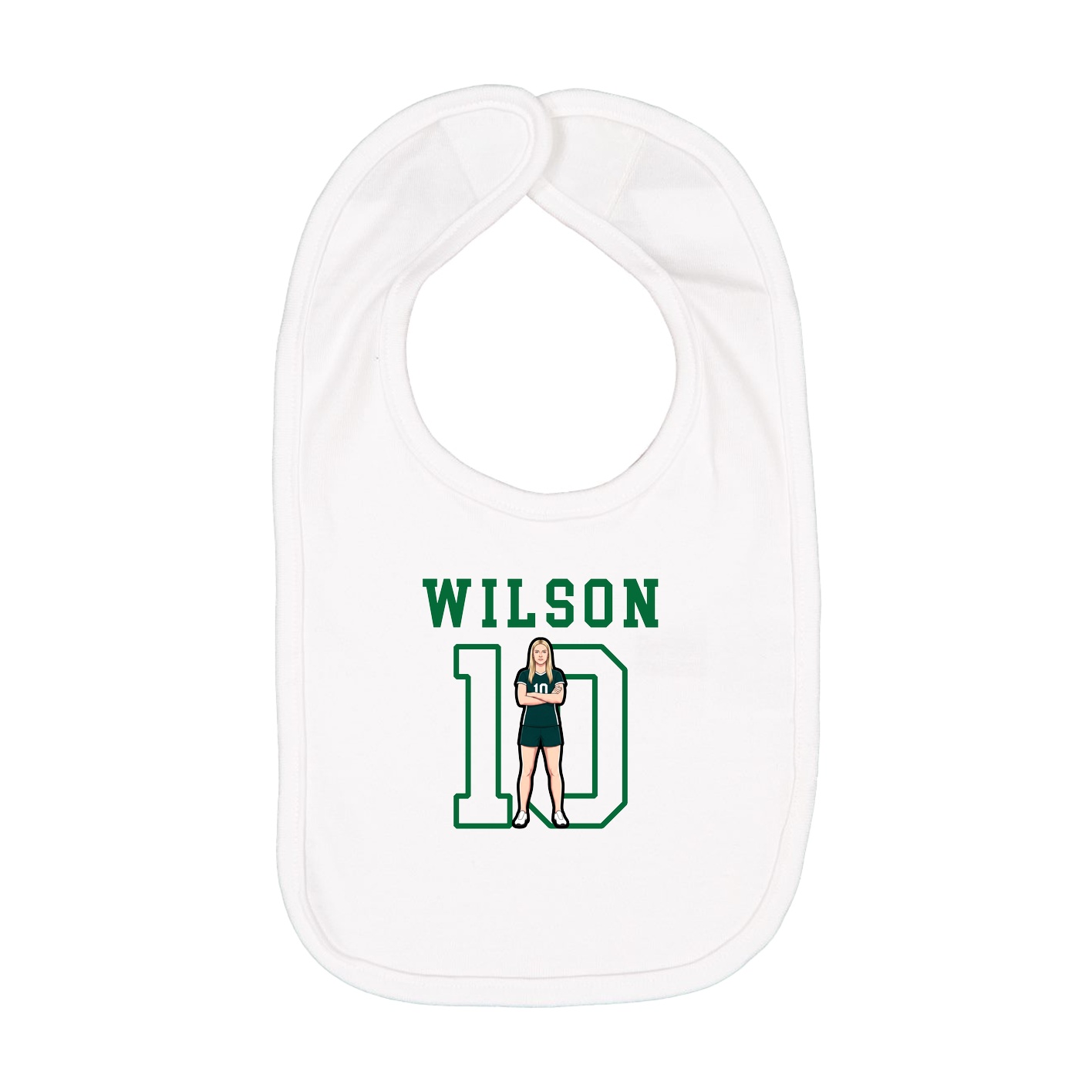 Infant Bib — Shirsey in White