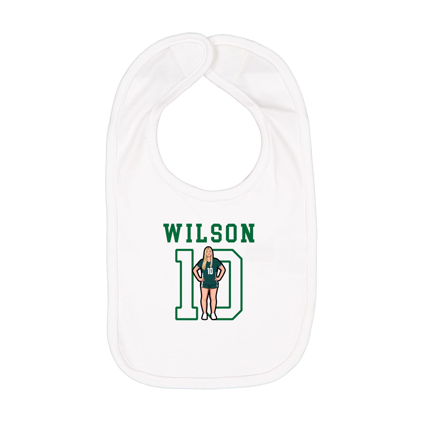 Infant Bib — Shirsey in White