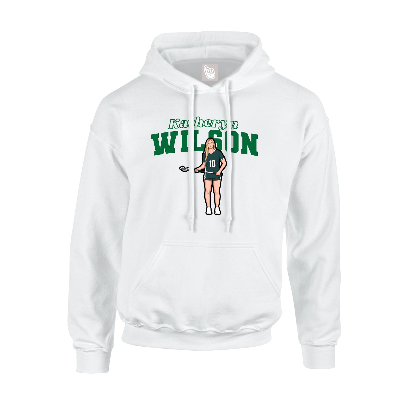 Hoodie — Name Arch in White