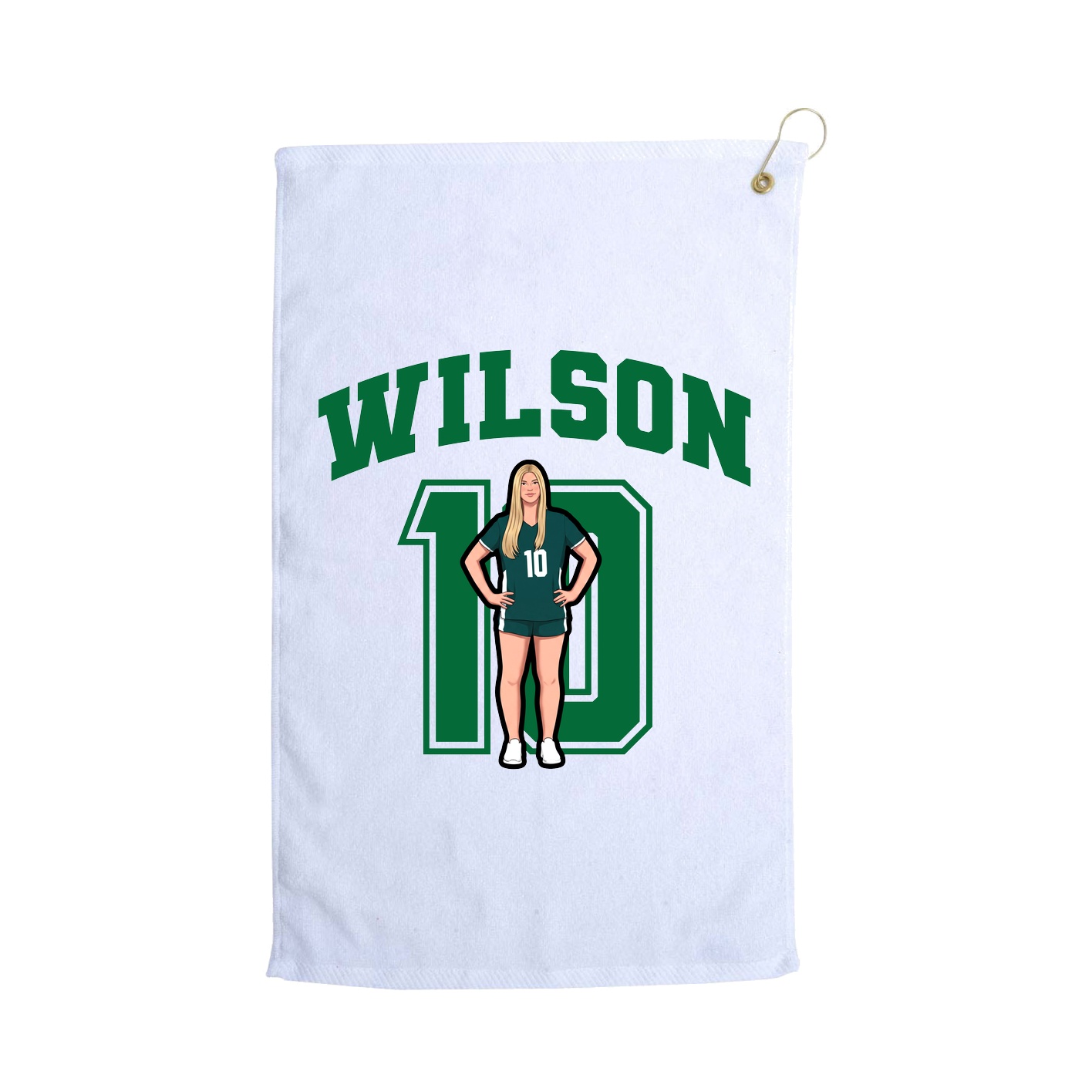 Golf Towel — Number in White