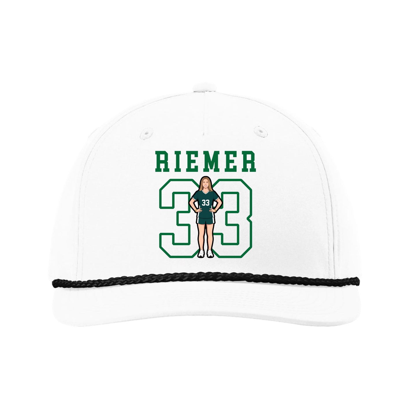 Five-Panel Classic Rope Cap — Shirsey in White