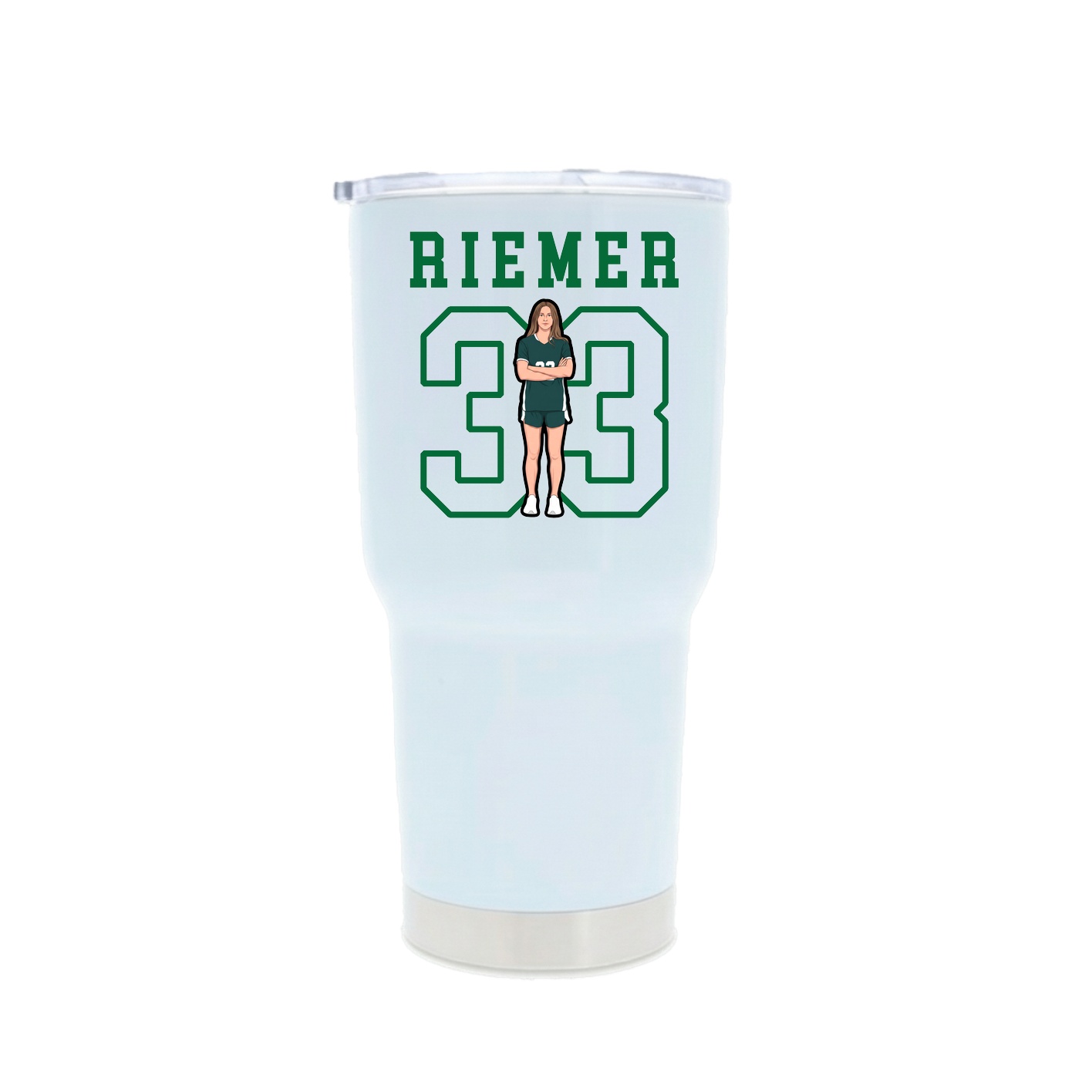 30oz Stainless Steel Tumbler — Shirsey in White