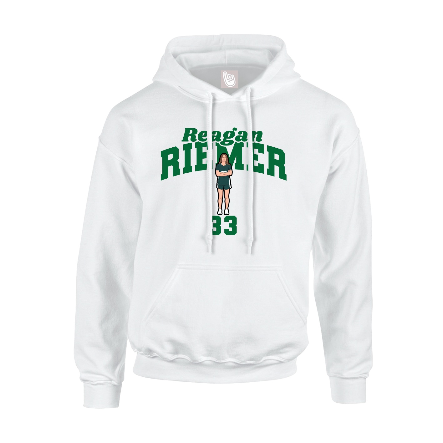 Hoodie — Signature Arch in White
