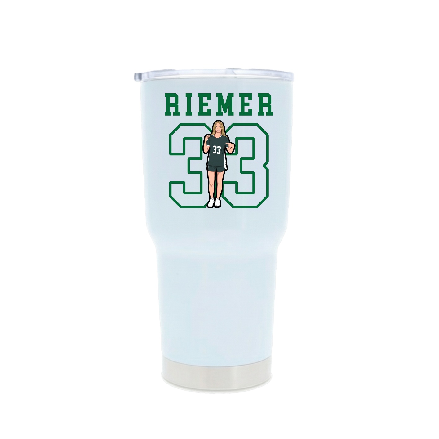 30oz Stainless Steel Tumbler — Shirsey in White