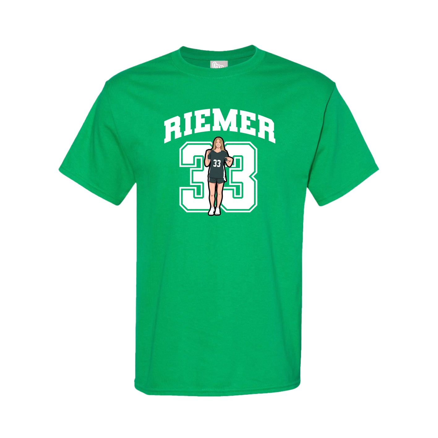Youth Tee — Number in Green