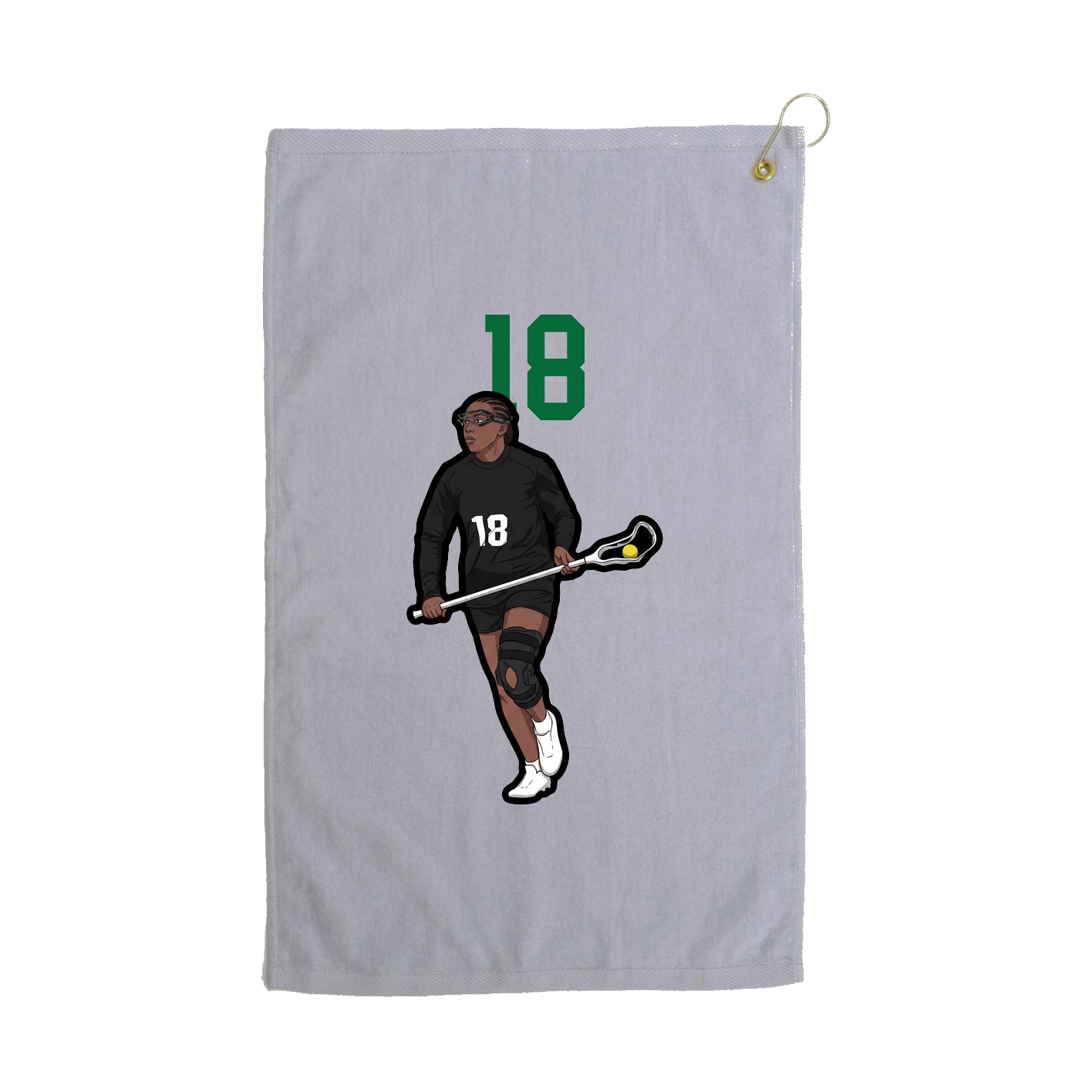 Golf Towel — Number Top in Grey