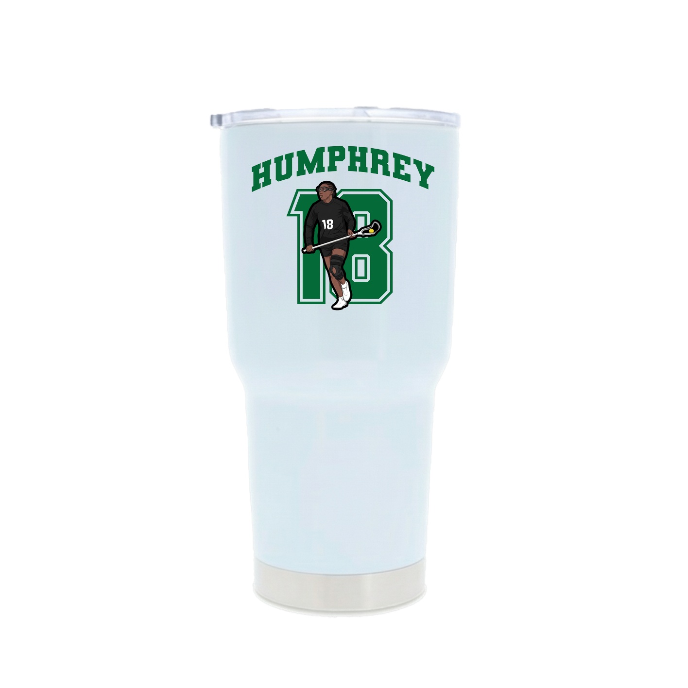 30oz Stainless Steel Tumbler — Number in White