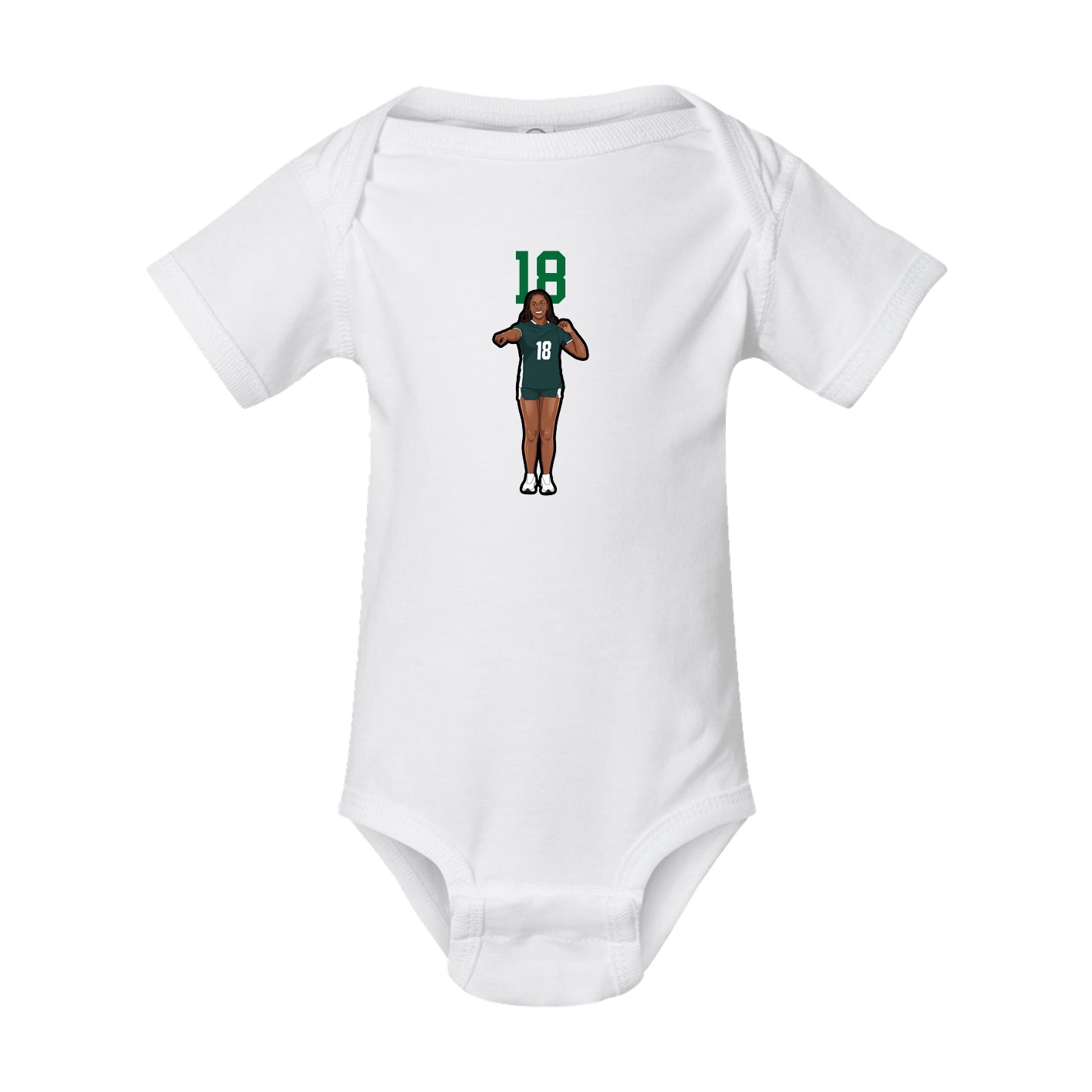 Baby Onesie — Number Top in White