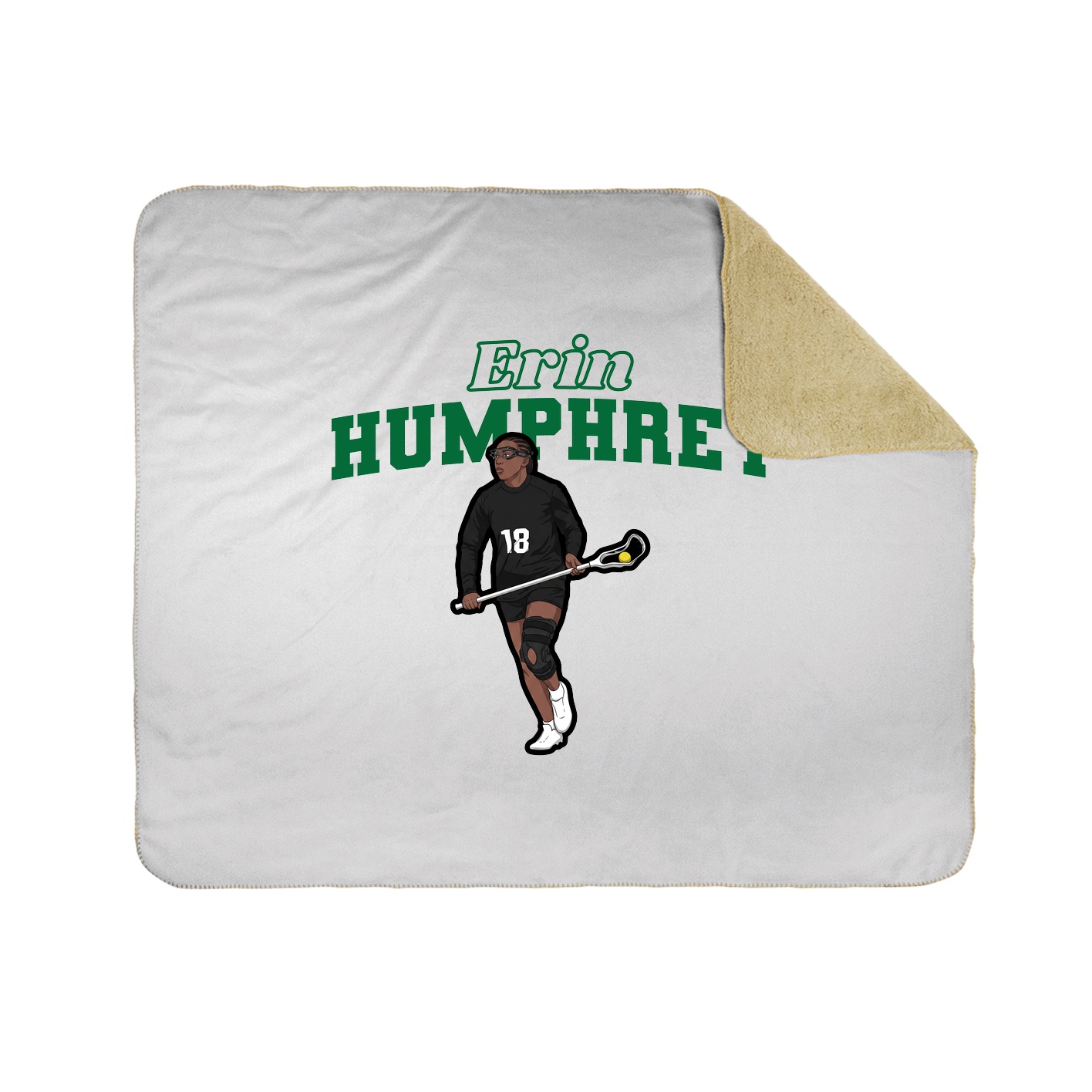 Throw Blanket — Name Arch in White