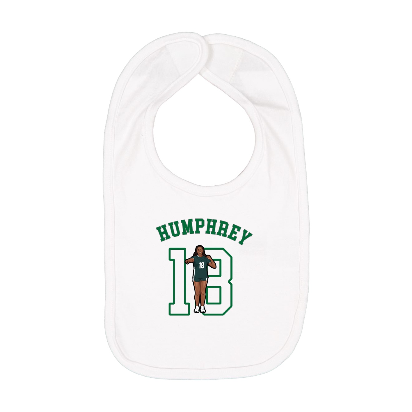 Infant Bib — Shirsey Arch in White