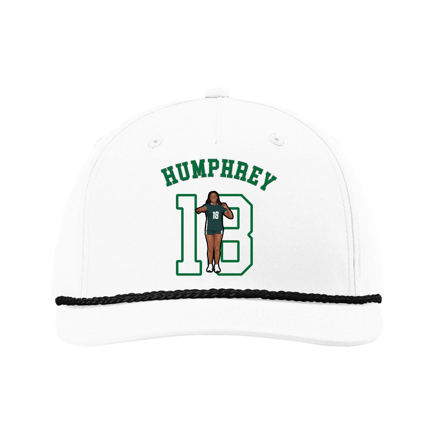 Five-Panel Classic Rope Cap — Shirsey Arch in White