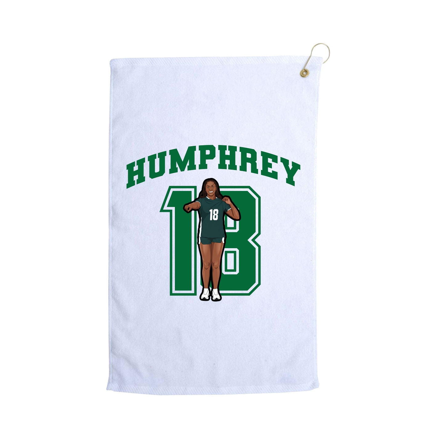 Golf Towel — Number in White
