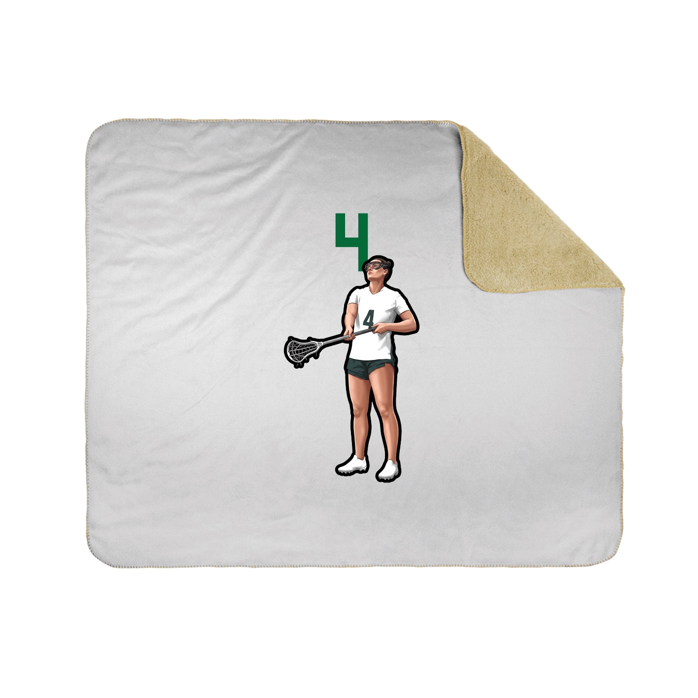 Throw Blanket — Number Top in White