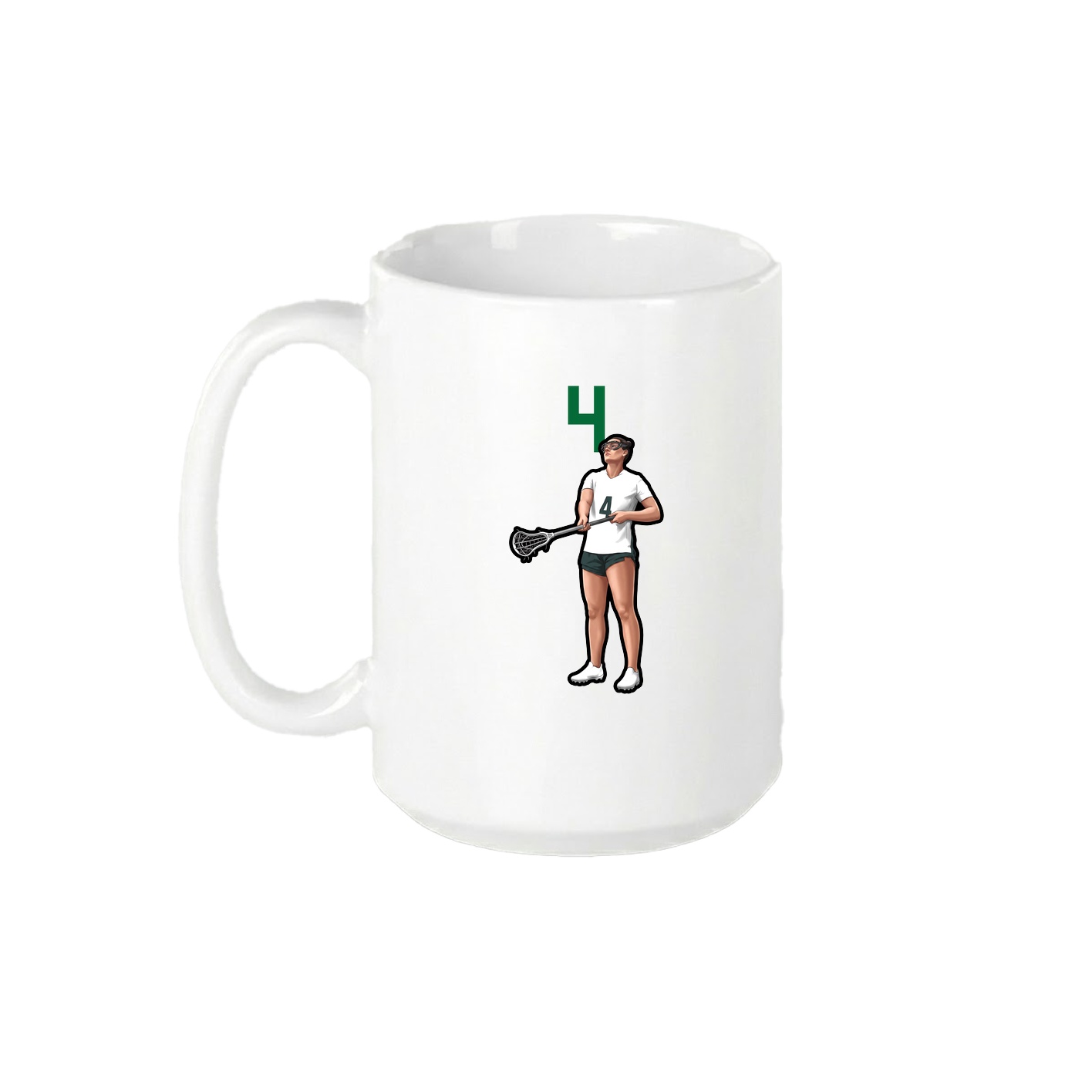 15oz Coffee Mug — Number Top in White