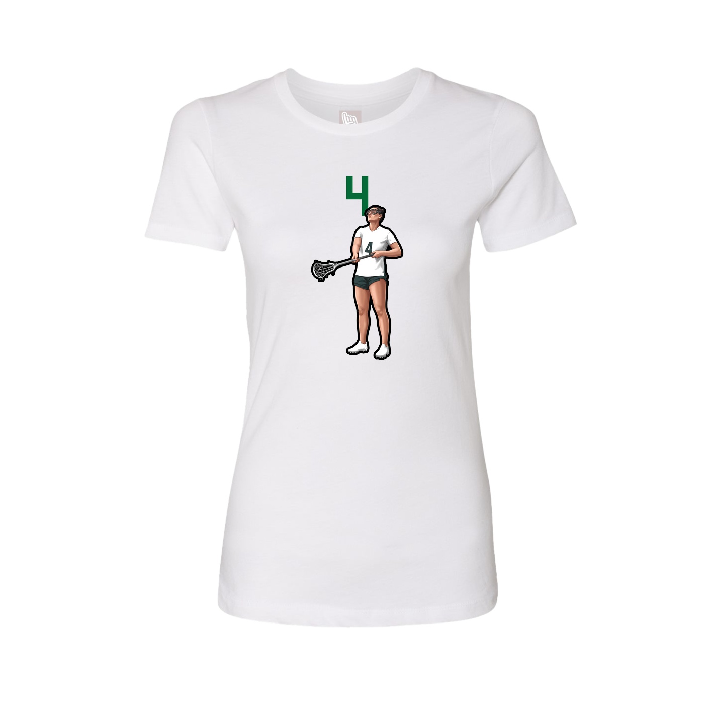 Fitted Women's Tee — Number Top in White