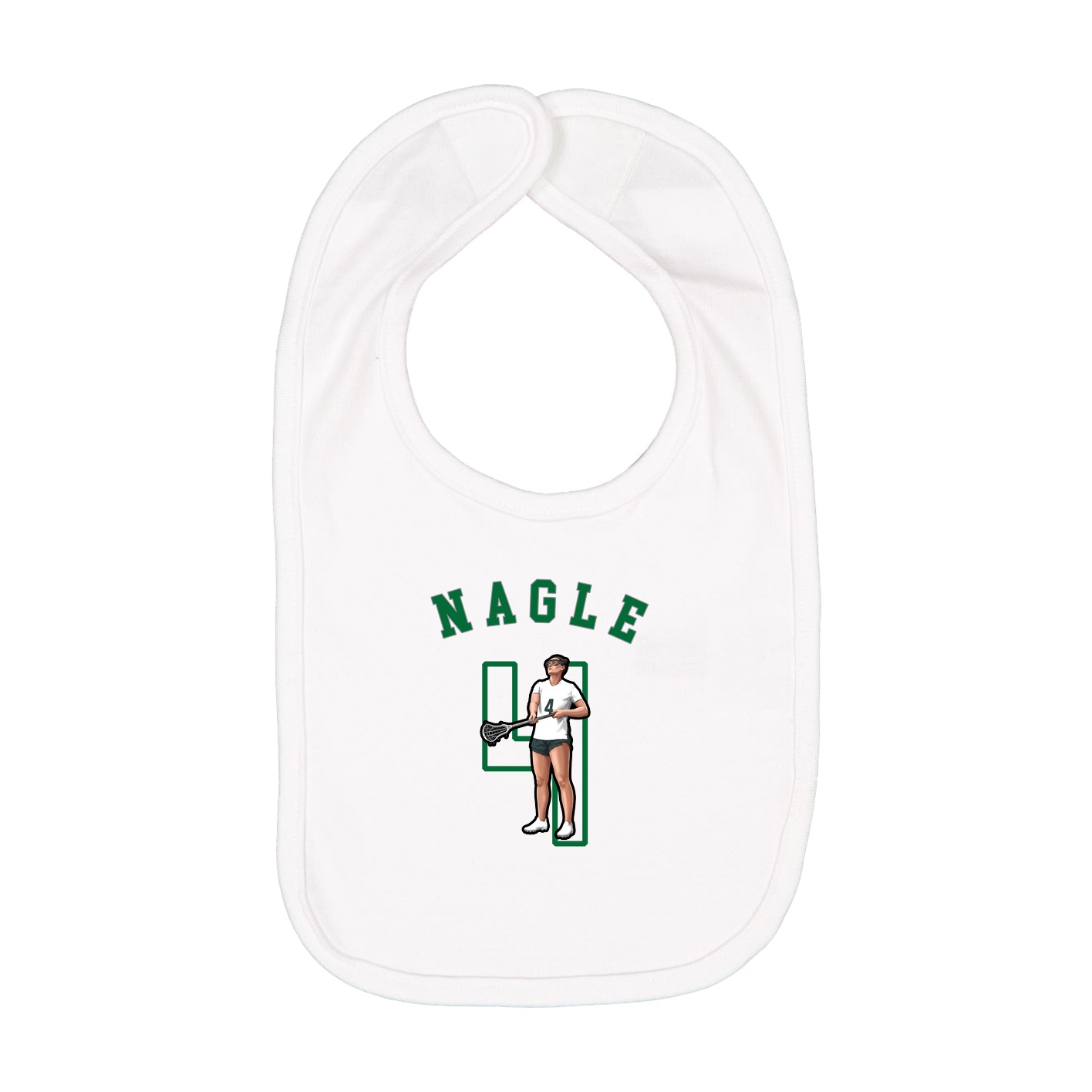 Infant Bib — Shirsey Arch in White