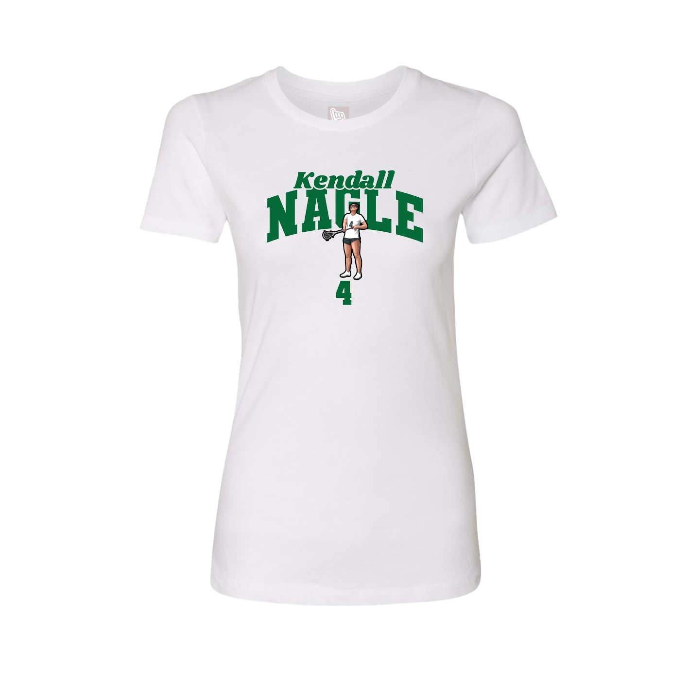 Fitted Women's Tee — Signature Arch in White