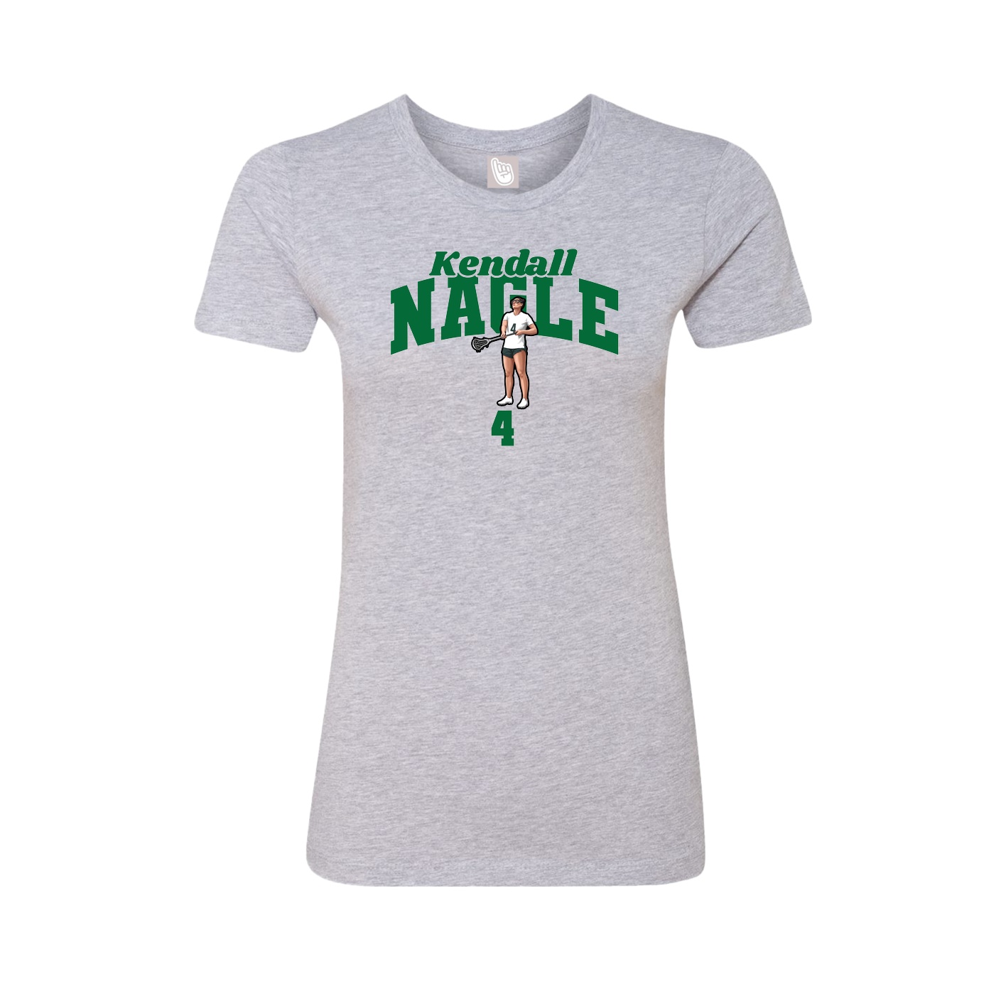 Fitted Women's Tee — Signature Arch in Grey