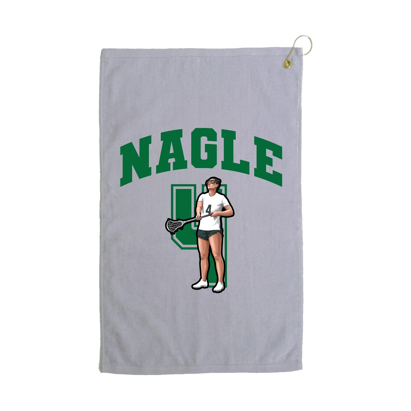 Golf Towel — Number in Grey