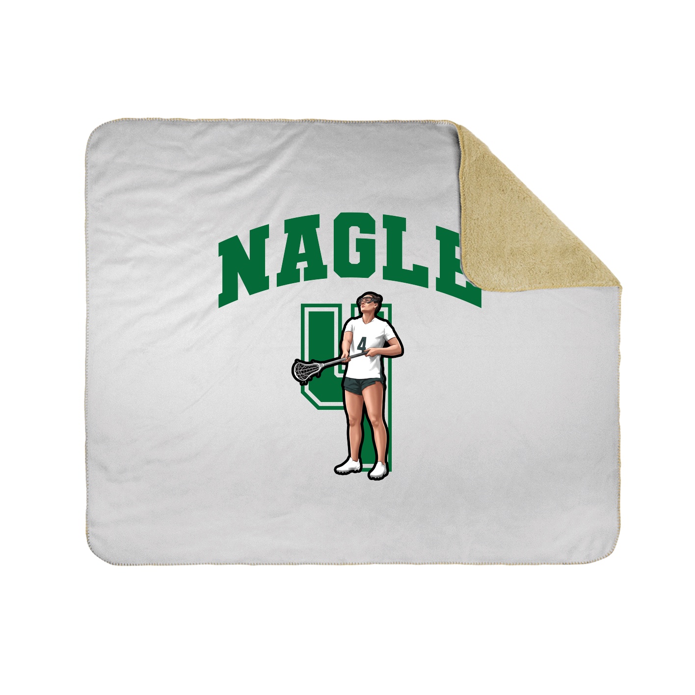 Throw Blanket — Number in White