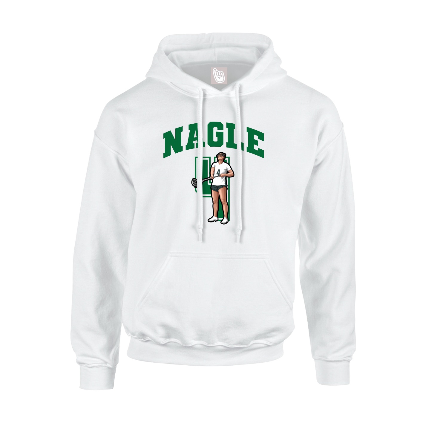 Youth Hoodie — Number in White