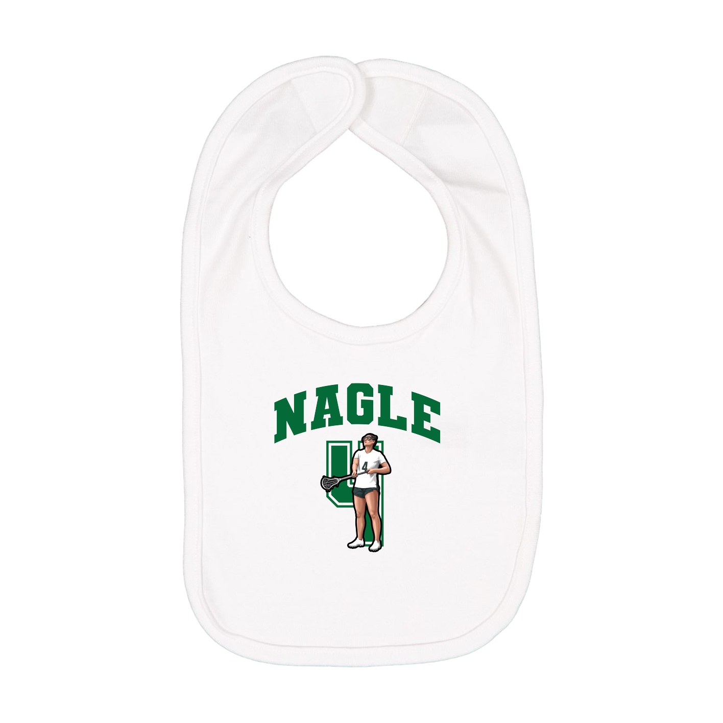 Infant Bib — Number in White