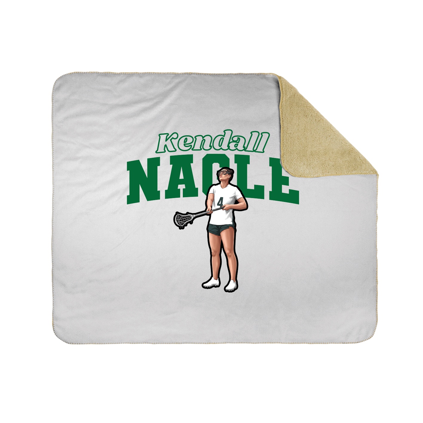 Throw Blanket — Name Arch in White
