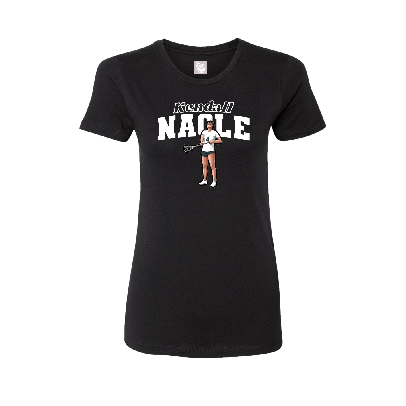 Fitted Women's Tee — Name Arch in Black