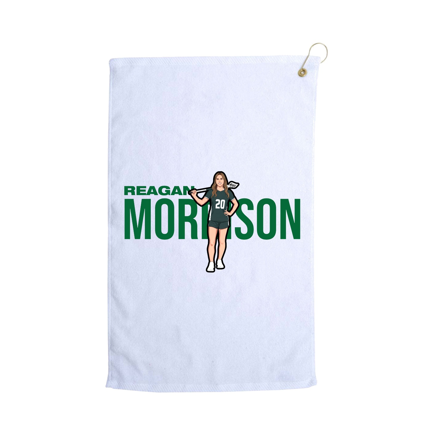 Golf Towel — Player Name in White