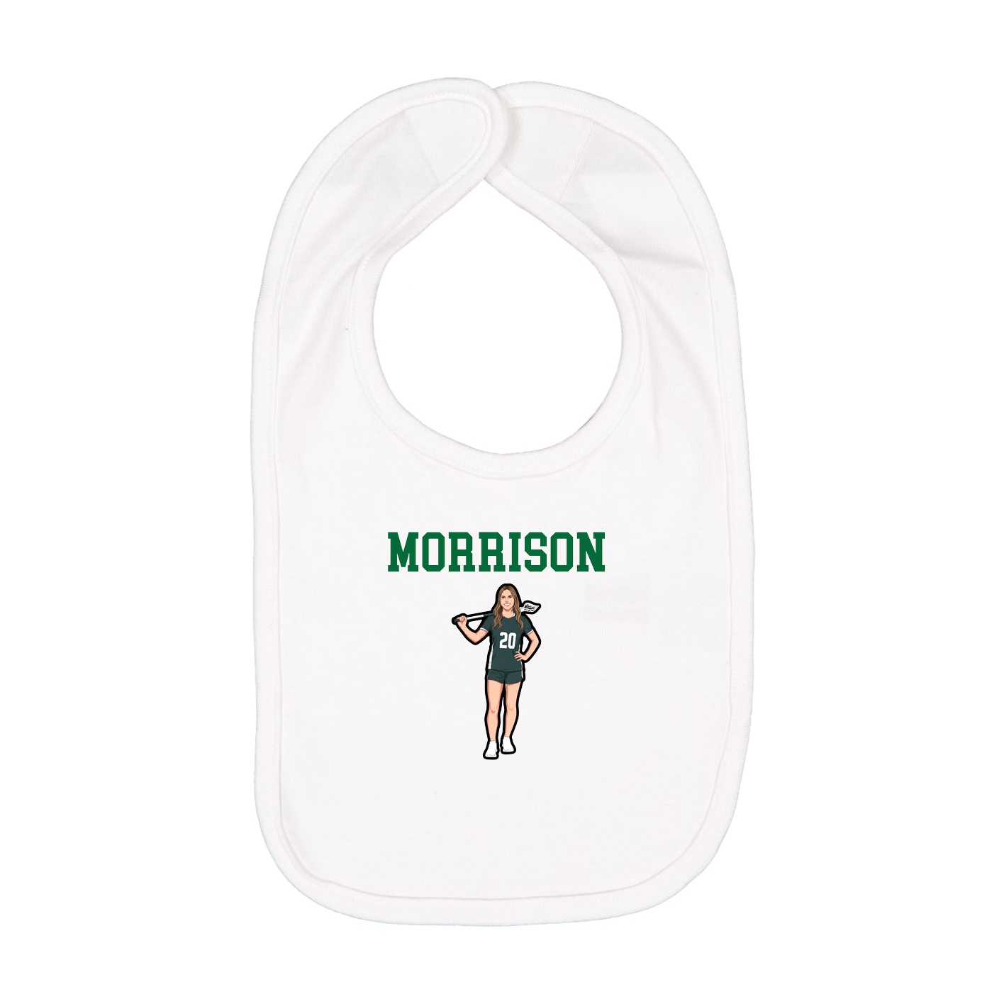 Infant Bib — Shirsey in White