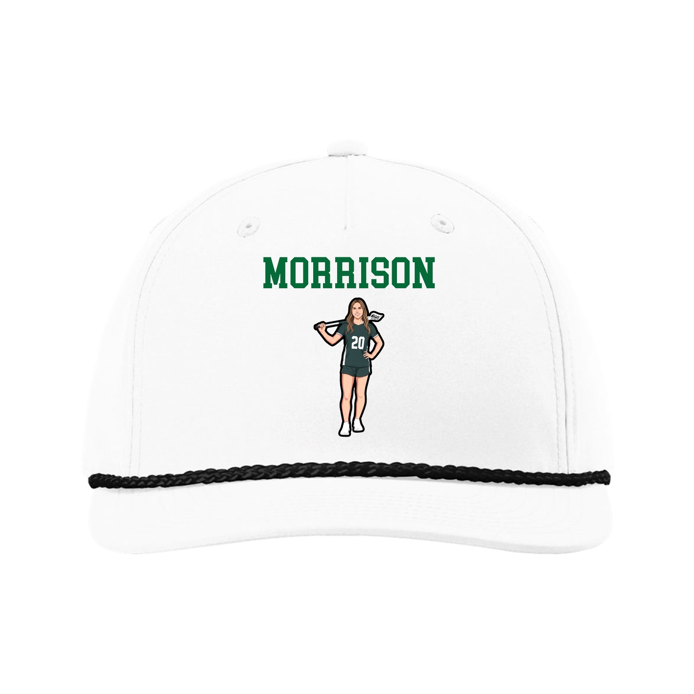 Five-Panel Classic Rope Cap — Shirsey in White