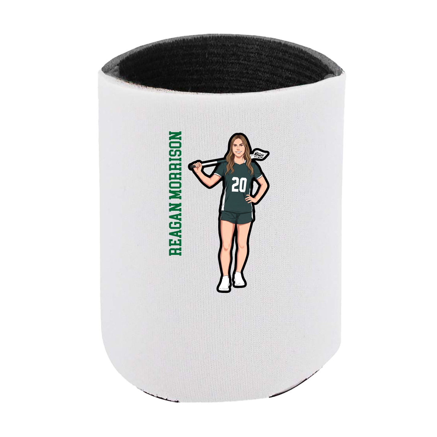 Can Holder — Name Vertical in White