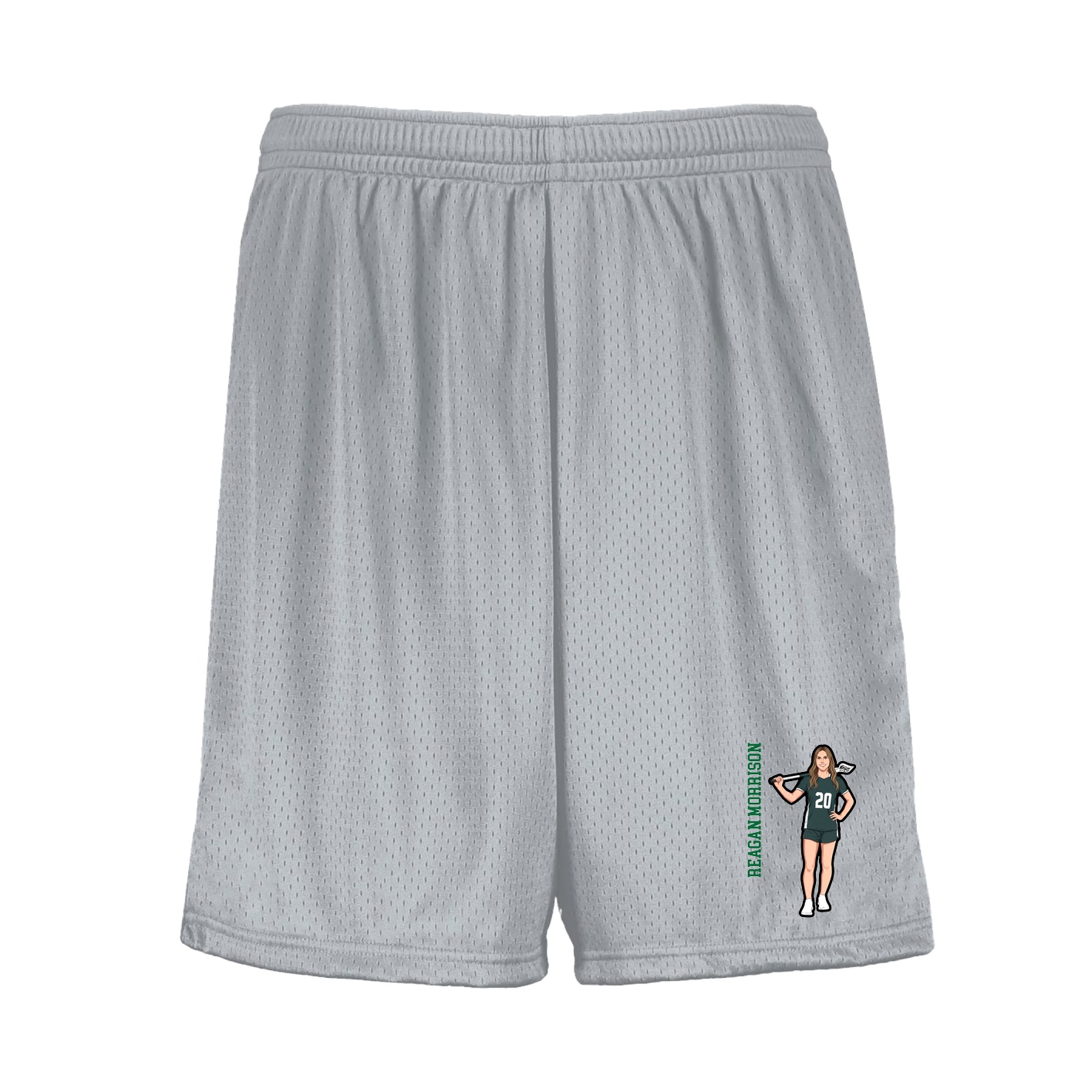 Shorts — Name Vertical in Silver