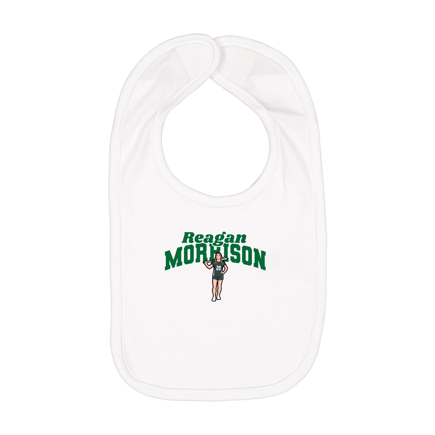 Infant Bib — Signature Arch in White