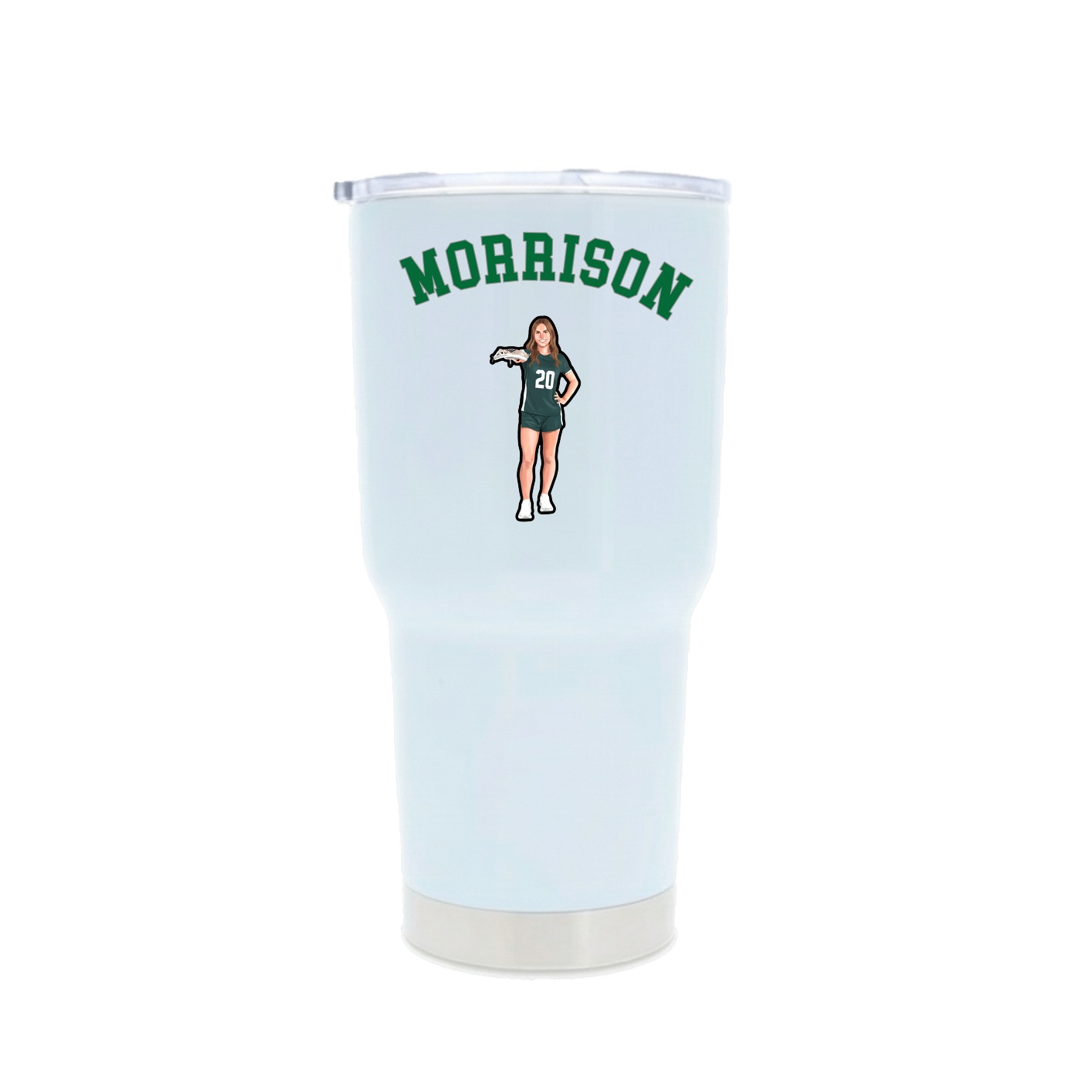30oz Stainless Steel Tumbler — Shirsey Arch in White