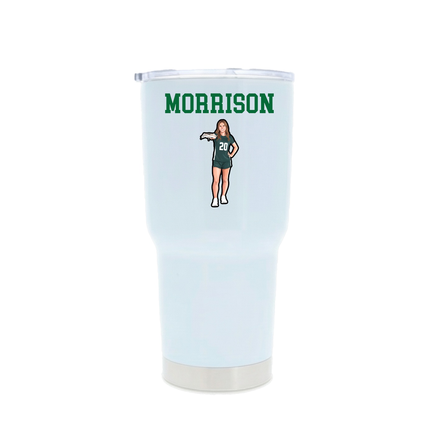 30oz Stainless Steel Tumbler — Shirsey in White