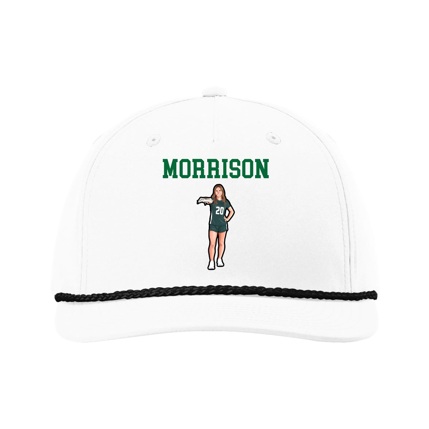 Five-Panel Classic Rope Cap — Shirsey in White