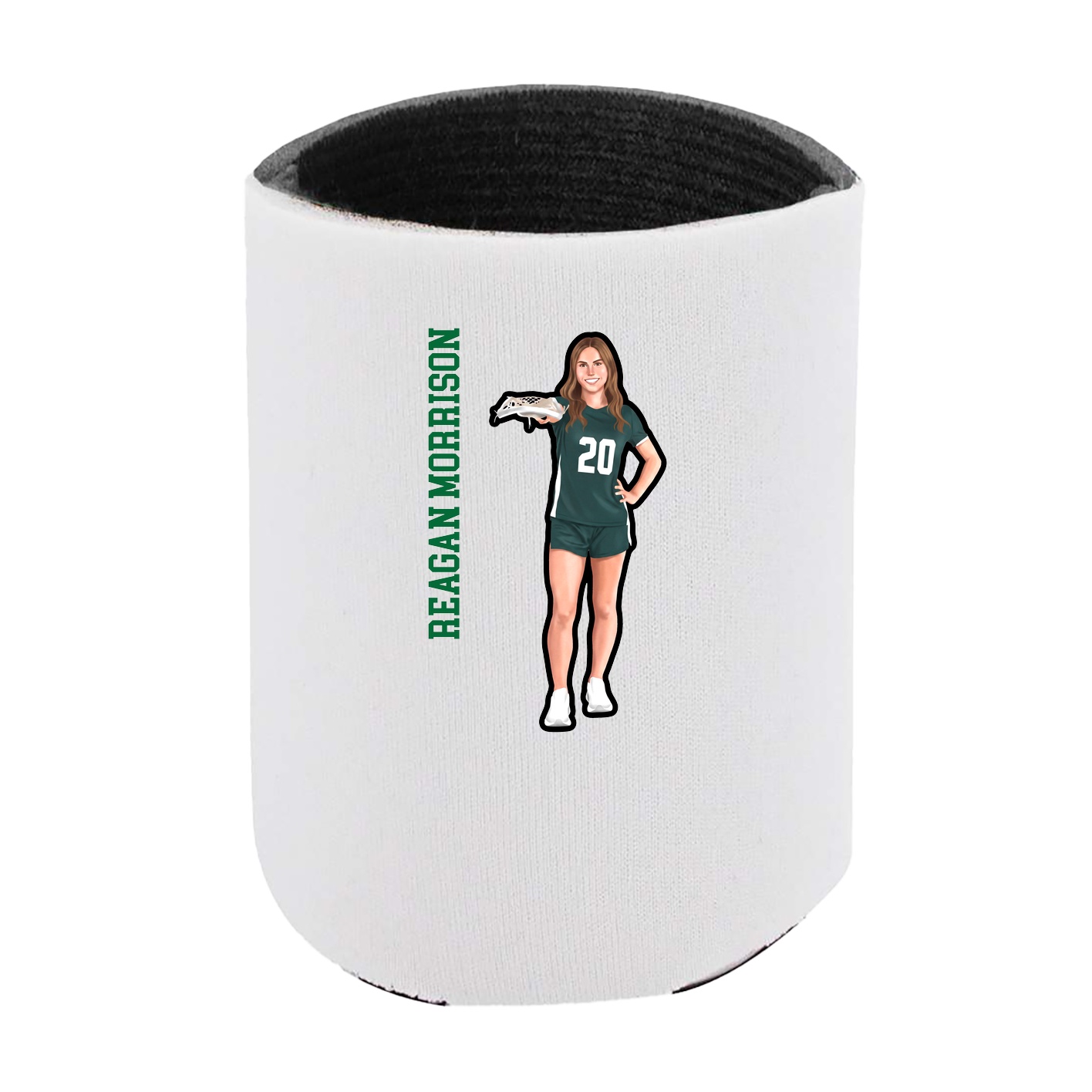 Can Holder — Name Vertical in White