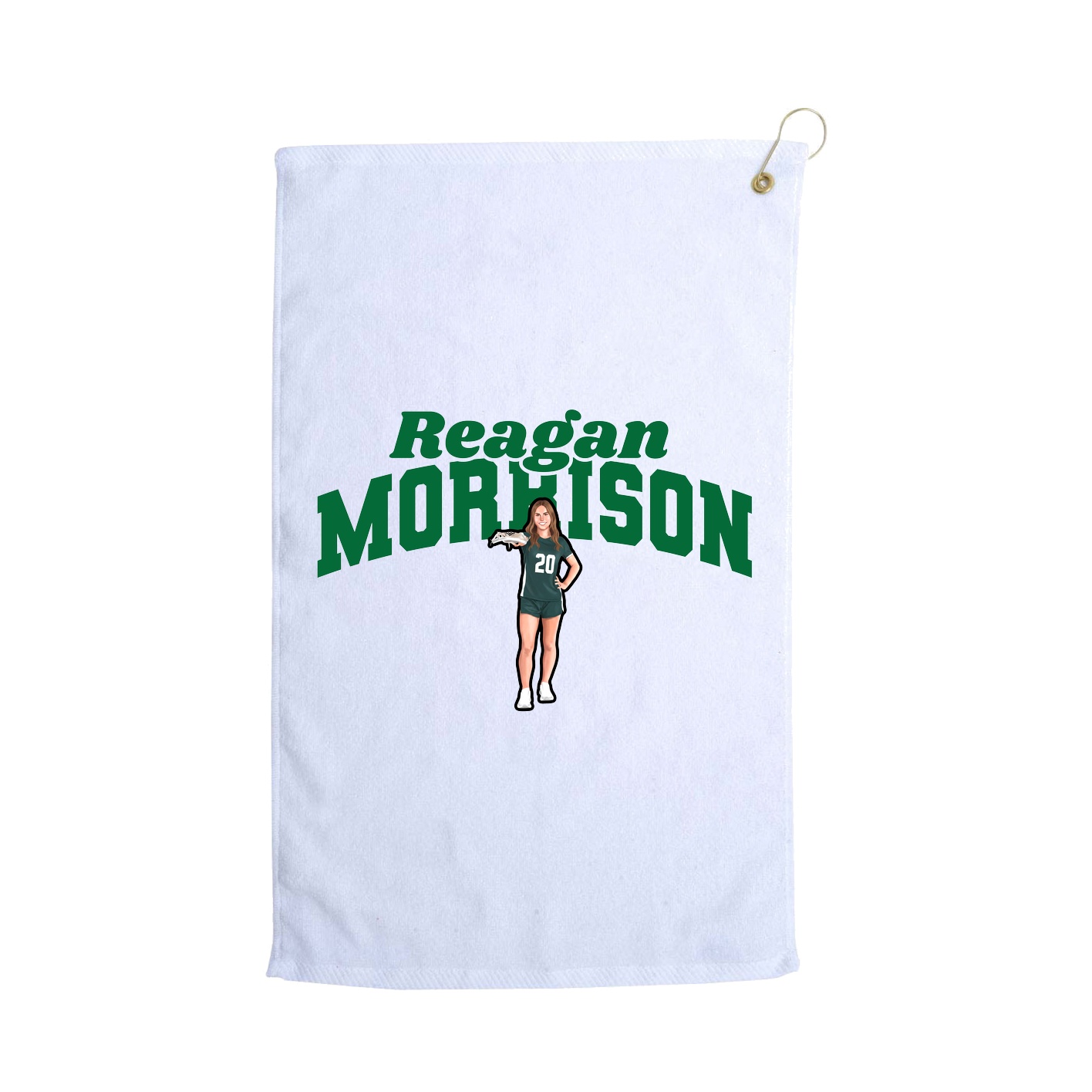 Golf Towel — Signature Arch in White