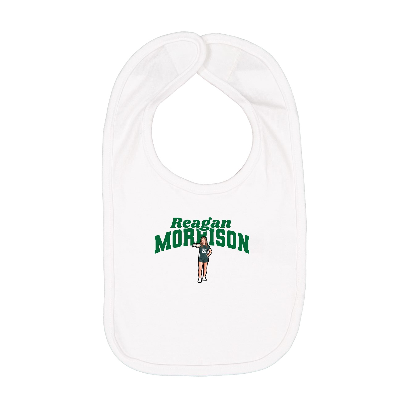 Infant Bib — Signature Arch in White
