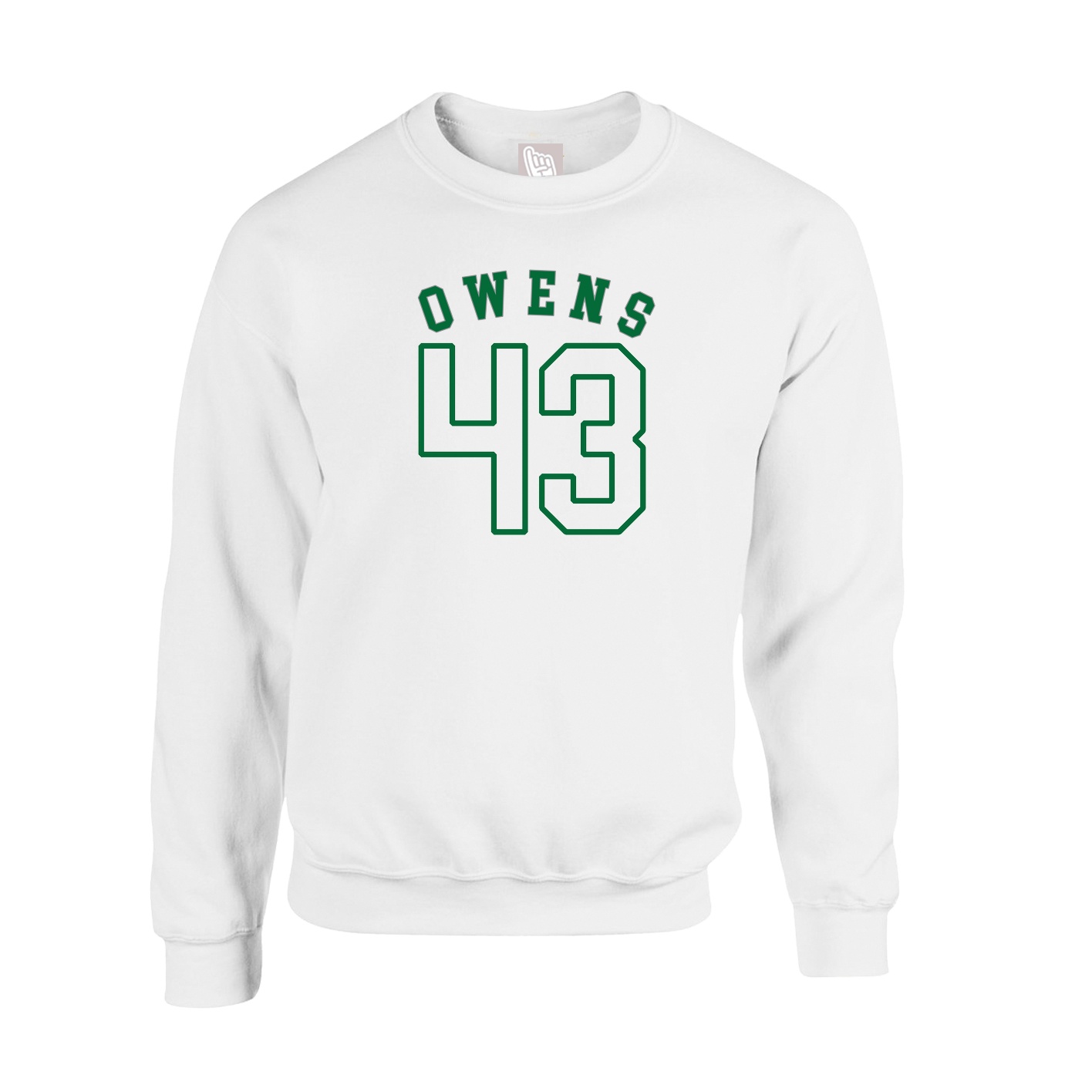 Fleece Crew — Shirsey Arch in White